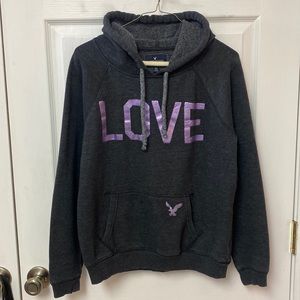 American Eagle Ladies Charcoal Gray Hoodie size M